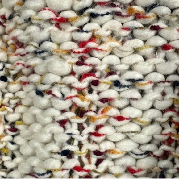 Free People Nova Tassel Scarf in Natural One Size Chunky Oversized Whimsical - Picture 12 of 14